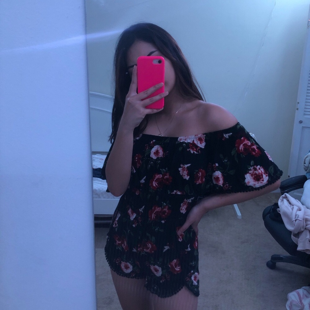 RUE21 Rose-Printed Romper